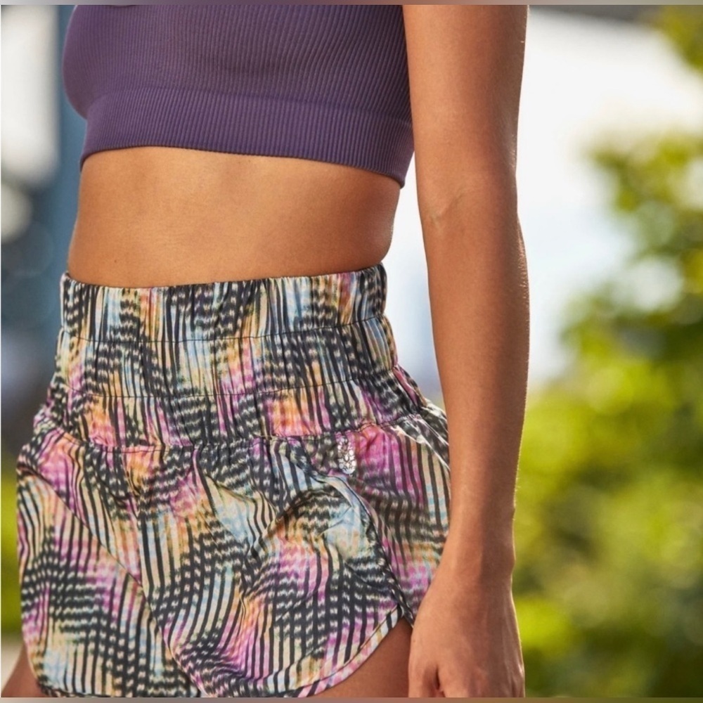 FREE PEOPLE Movement SM The Way Home Short Built In Liner Multi Color Hi Waist